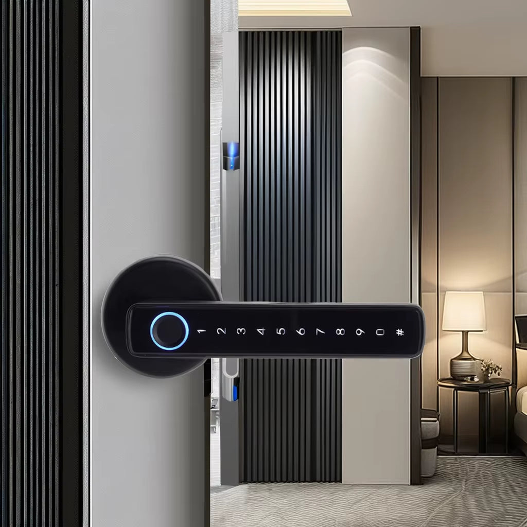 Hifocus APP Remote Control Digital Lock Door Security System Handle Electric Keyless Entry Smart Fingerprint Door Lock for Home