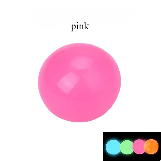 Luminous Ceiling Adhesive Target Interactive Balls Venting and Pressure Reducing Toys with Sticky Grip Throwing Kids Sticky Ball